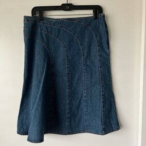 (SOLD)Vintage Denim A-Line Skirt